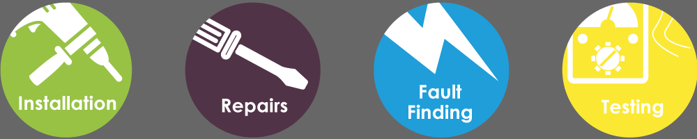 Installation, Repairs, Fault Finding, Testing icons